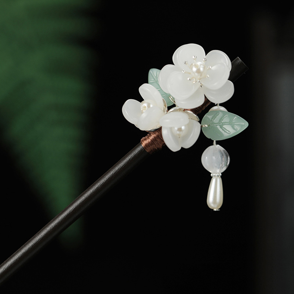 Hanbok Hair Pin - Horquilla de flor Retro con perla