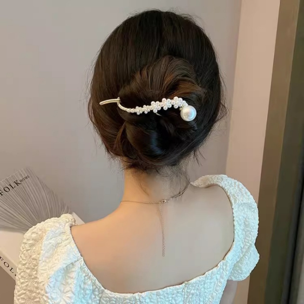 Pinza para el pelo de perlas c - Korean Girls Lifestyle reseña y precio