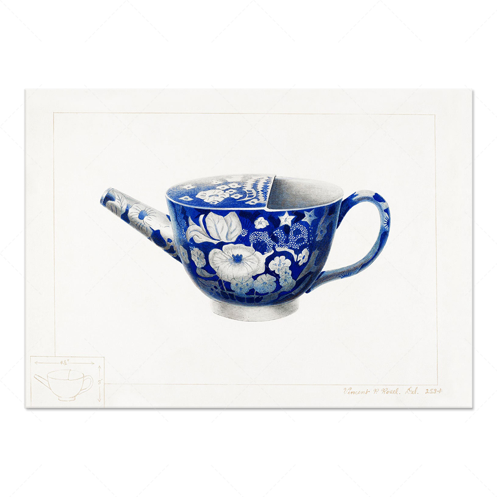 Jarrón de porcelana azul con e - Korean Arts And Lifestyle reseña y precio