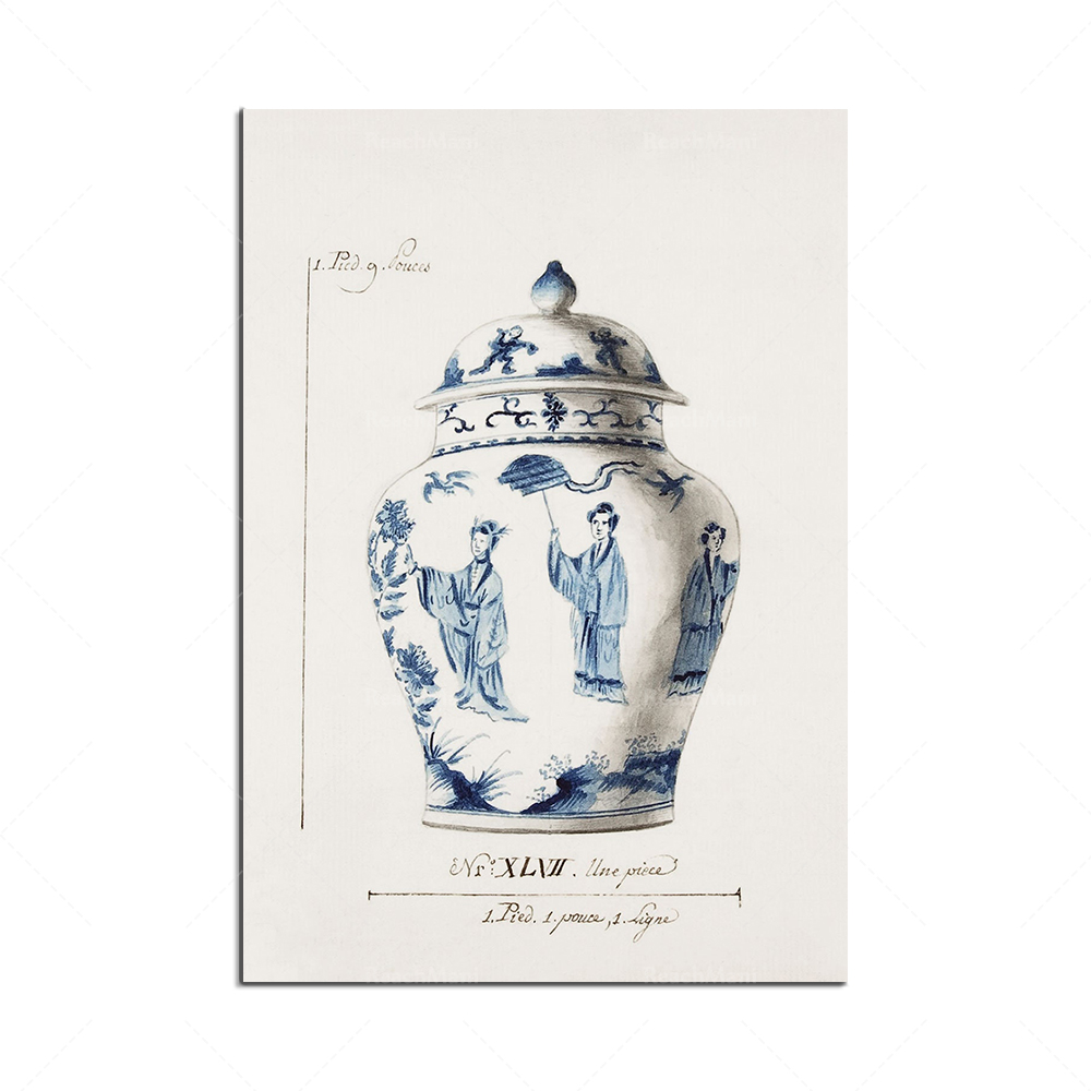 Jarrón de porcelana azul con e - Korean Arts And Lifestyle reseña y precio