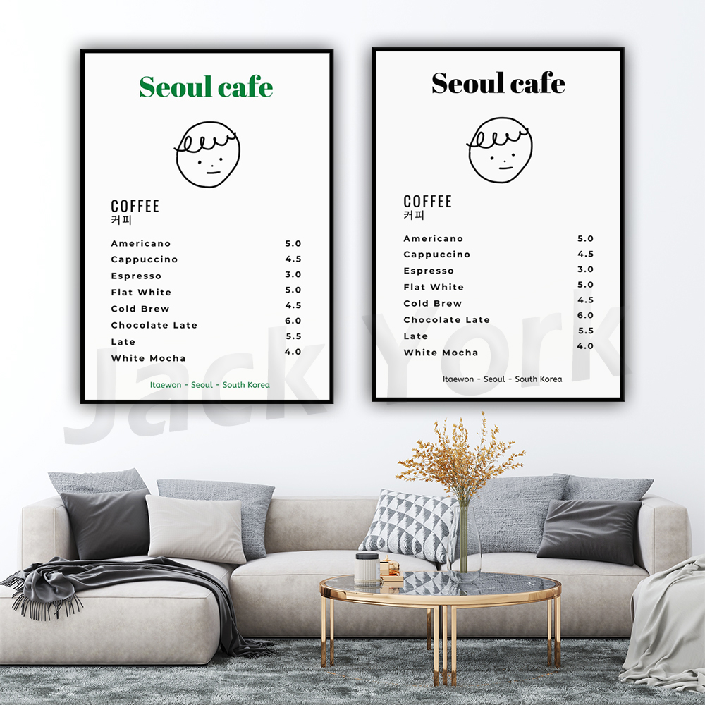 Seúl café impresión arte de pa - Korean Arts And Lifestyle reseña y precio